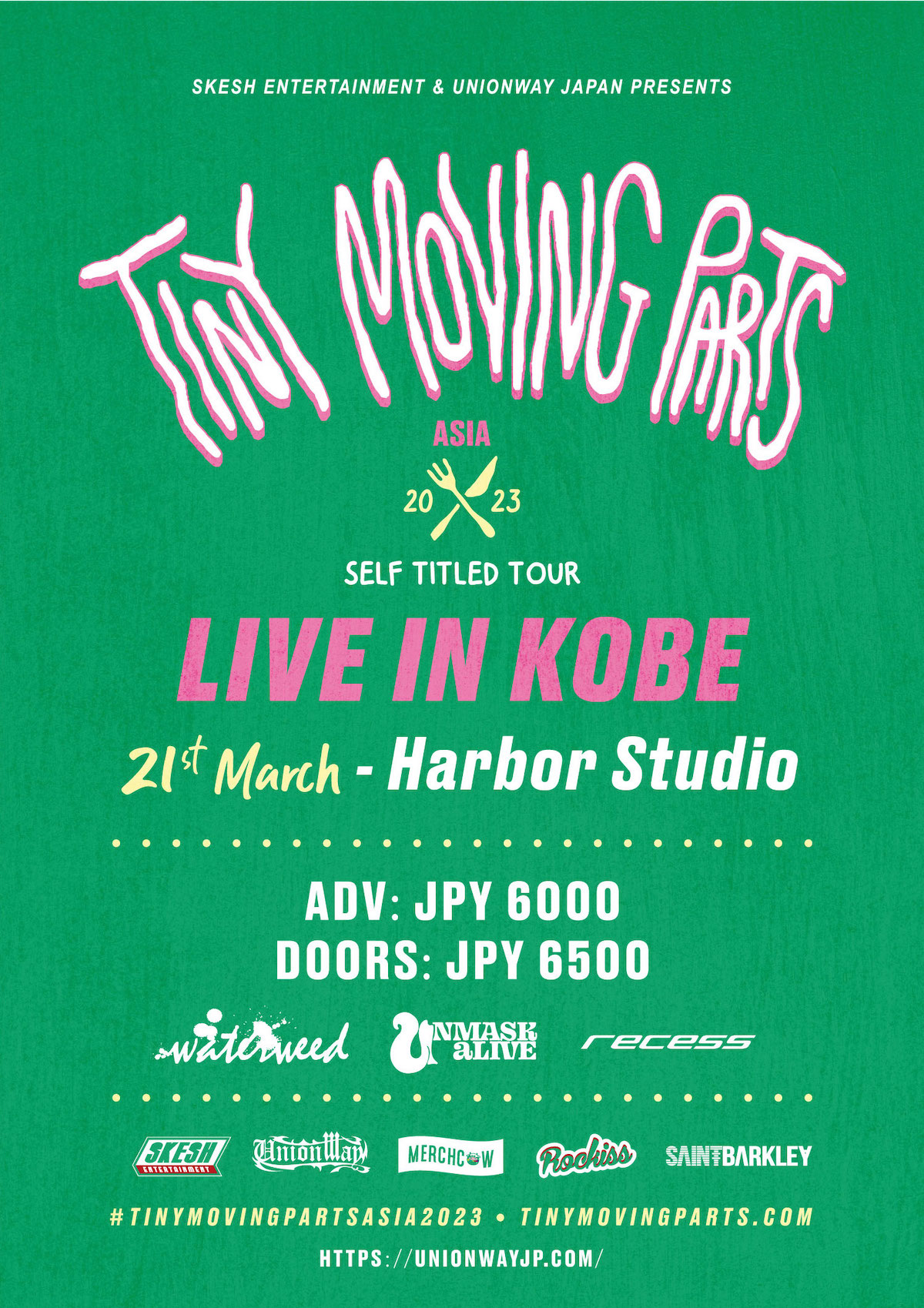 3.21 TINY MOVING PARTS 「SELF TITLED ASIA TOUR 2023」神戸Harbor Studioの写真