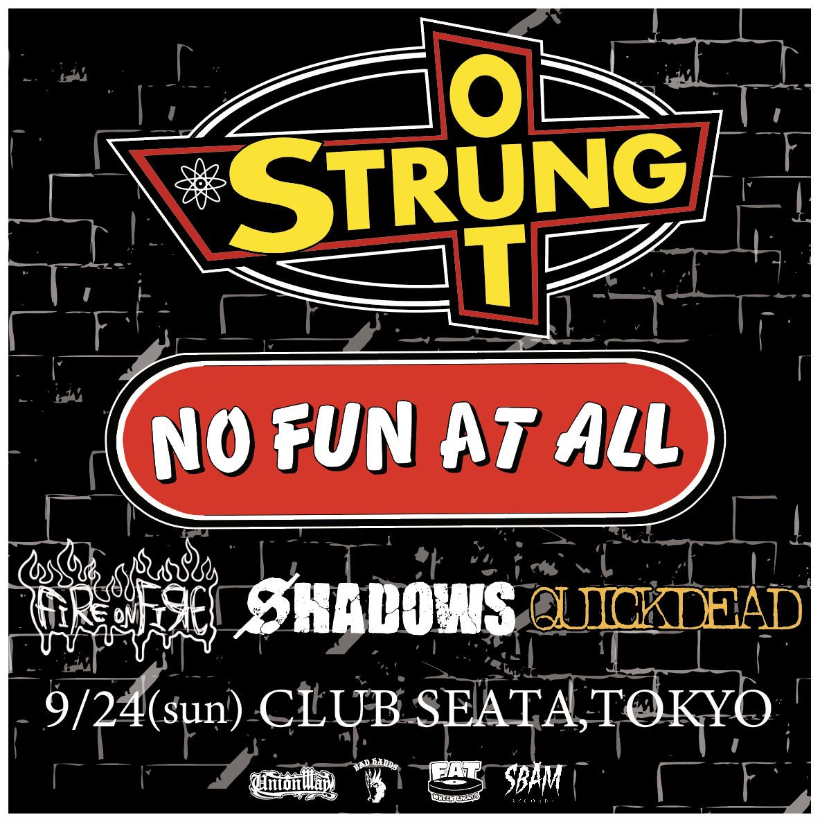 9.24 STRUNG OUT&NO FUN AT ALL JAPAN TOUR 2023 吉祥寺 CLUB SEATAの写真