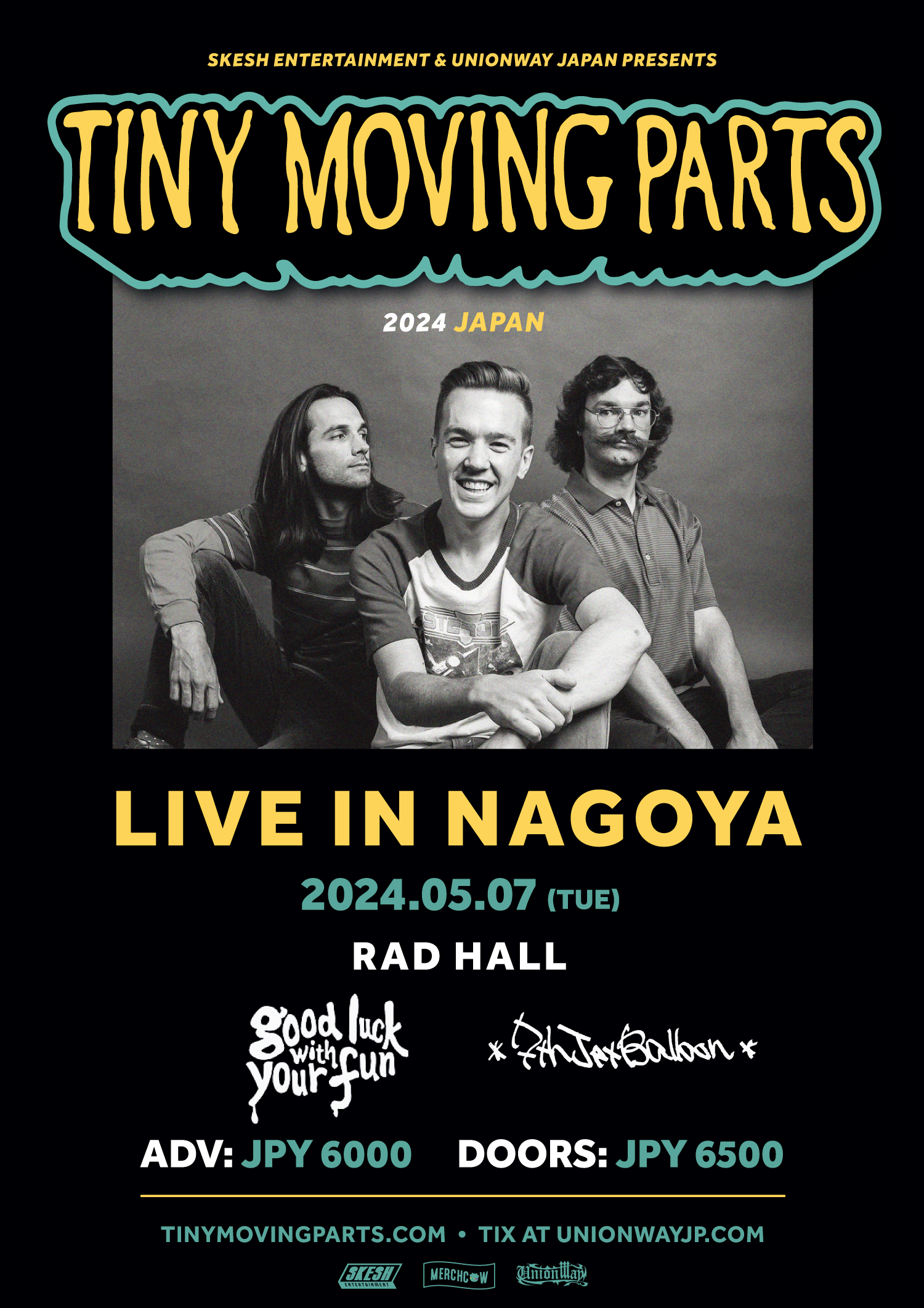 5/7 TINY MOVING PARTS 2024 JAPAN 名古屋 RAD HALLの写真